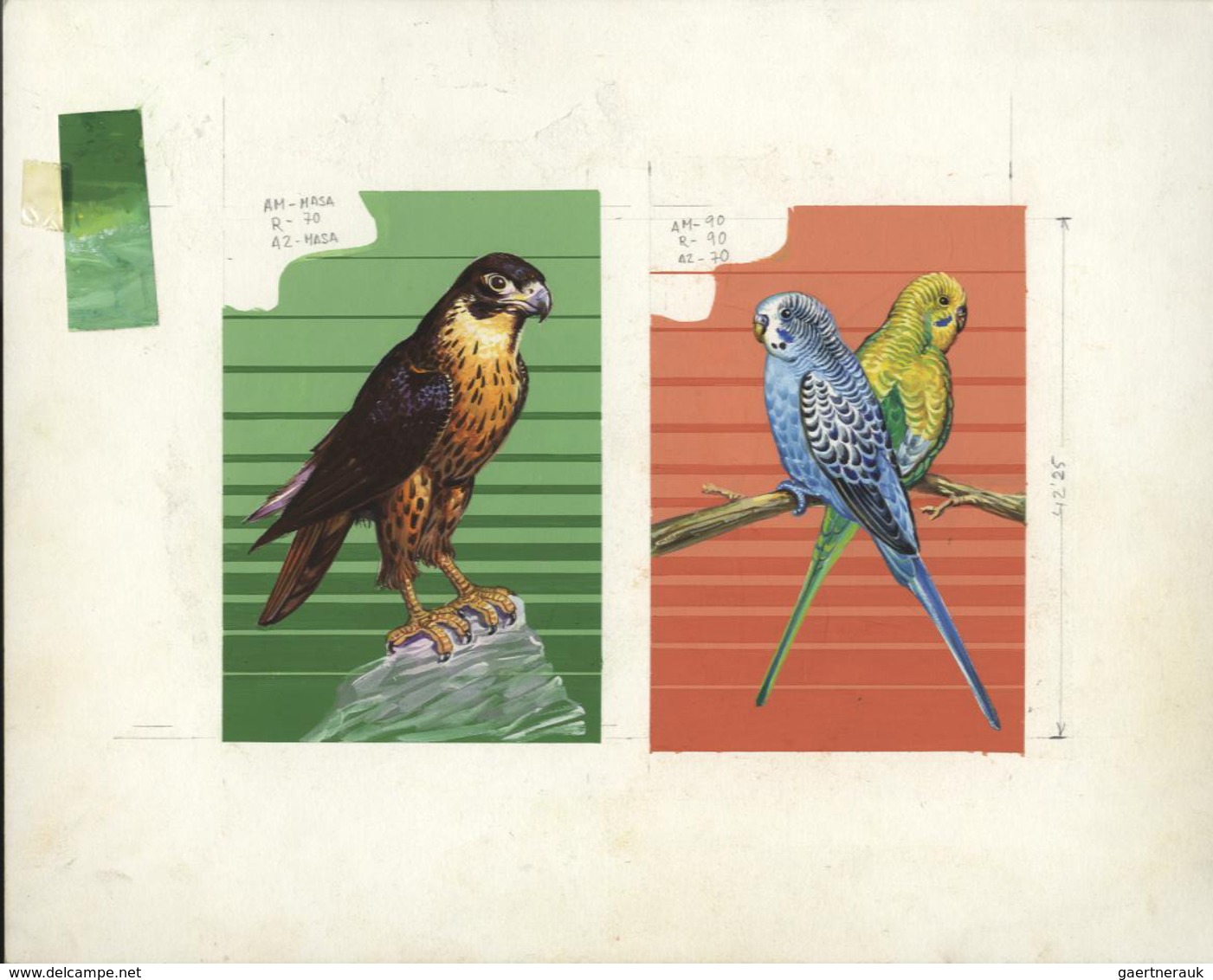 11182 Thematik: Tiere-Vögel / Animals-birds: 1986, Niue: STAMPEX'86, Birds - Final Drawing For Nomination - Sonstige & Ohne Zuordnung