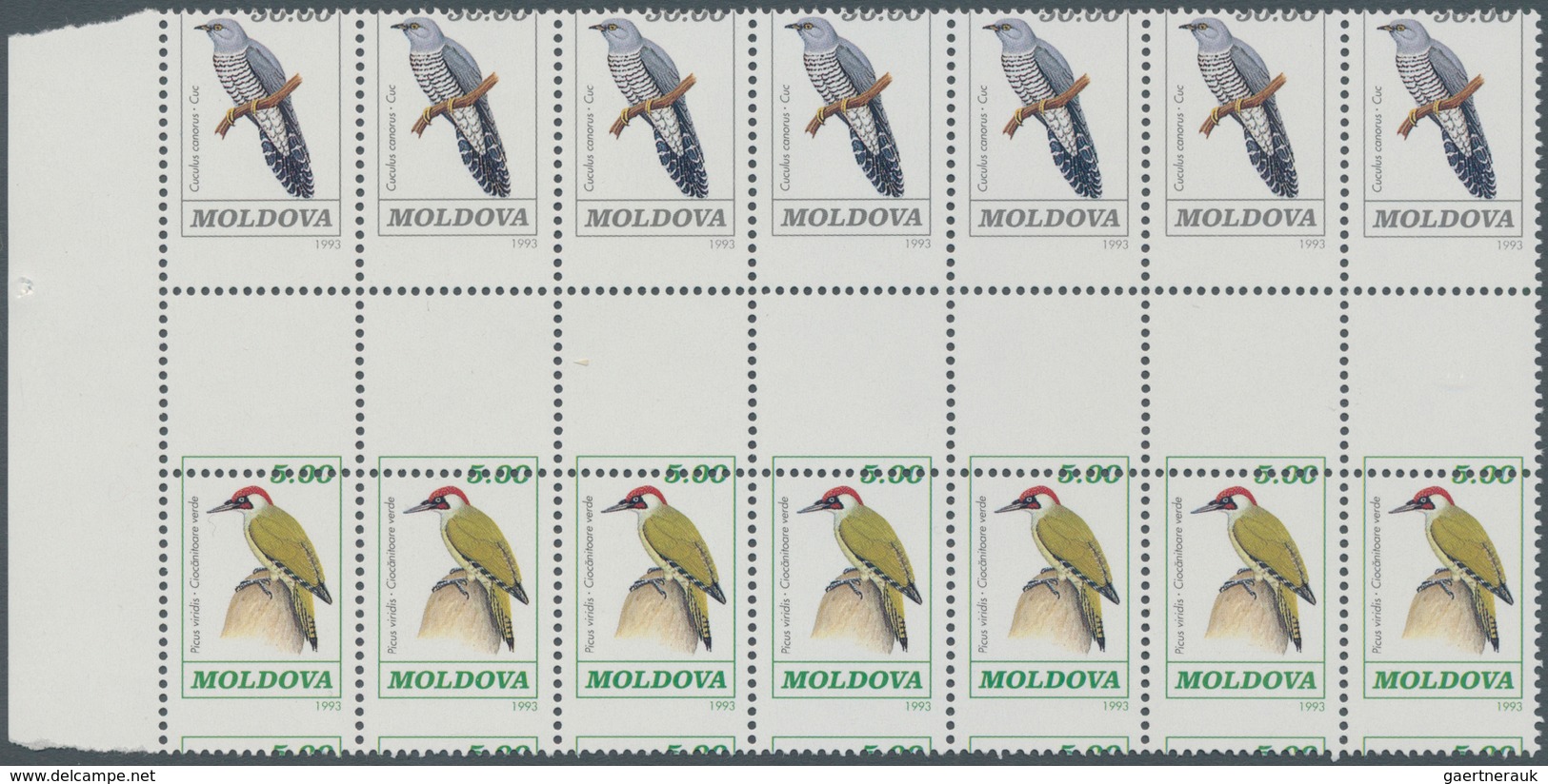11188 Thematik: Tiere-Vögel / Animals-birds: 1993, MOLDOVA: Bird Definitives 50r. Cuckoo (Cuculus Canorus) - Sonstige & Ohne Zuordnung