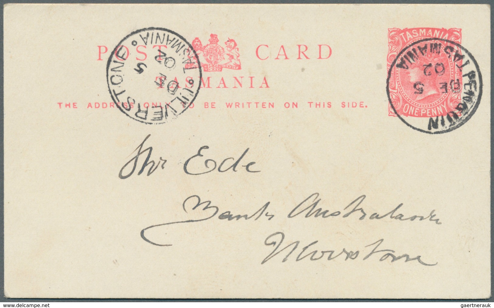 11198 Thematik: Tiere-Wasservögel / Animals-water Birds: 1902, 1 D Rose QV Postal Stationery Card With Sin - Sonstige & Ohne Zuordnung