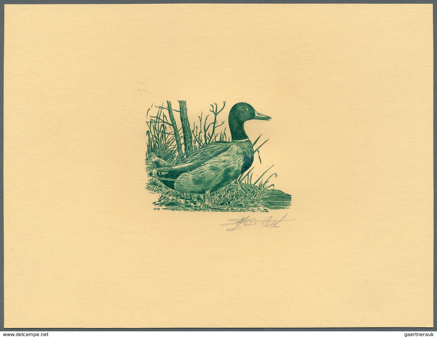 11198A Thematik: Tiere-Wasservögel / Animals-water Birds: 1989, Belgium. Set Of 4 Epreuves D'artiste In Gre - Autres & Non Classés