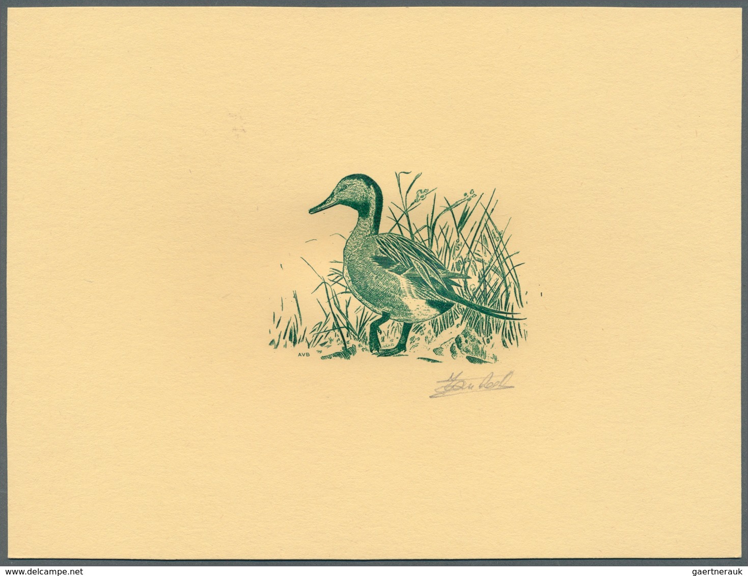 11198A Thematik: Tiere-Wasservögel / Animals-water Birds: 1989, Belgium. Set Of 4 Epreuves D'artiste In Gre - Sonstige & Ohne Zuordnung