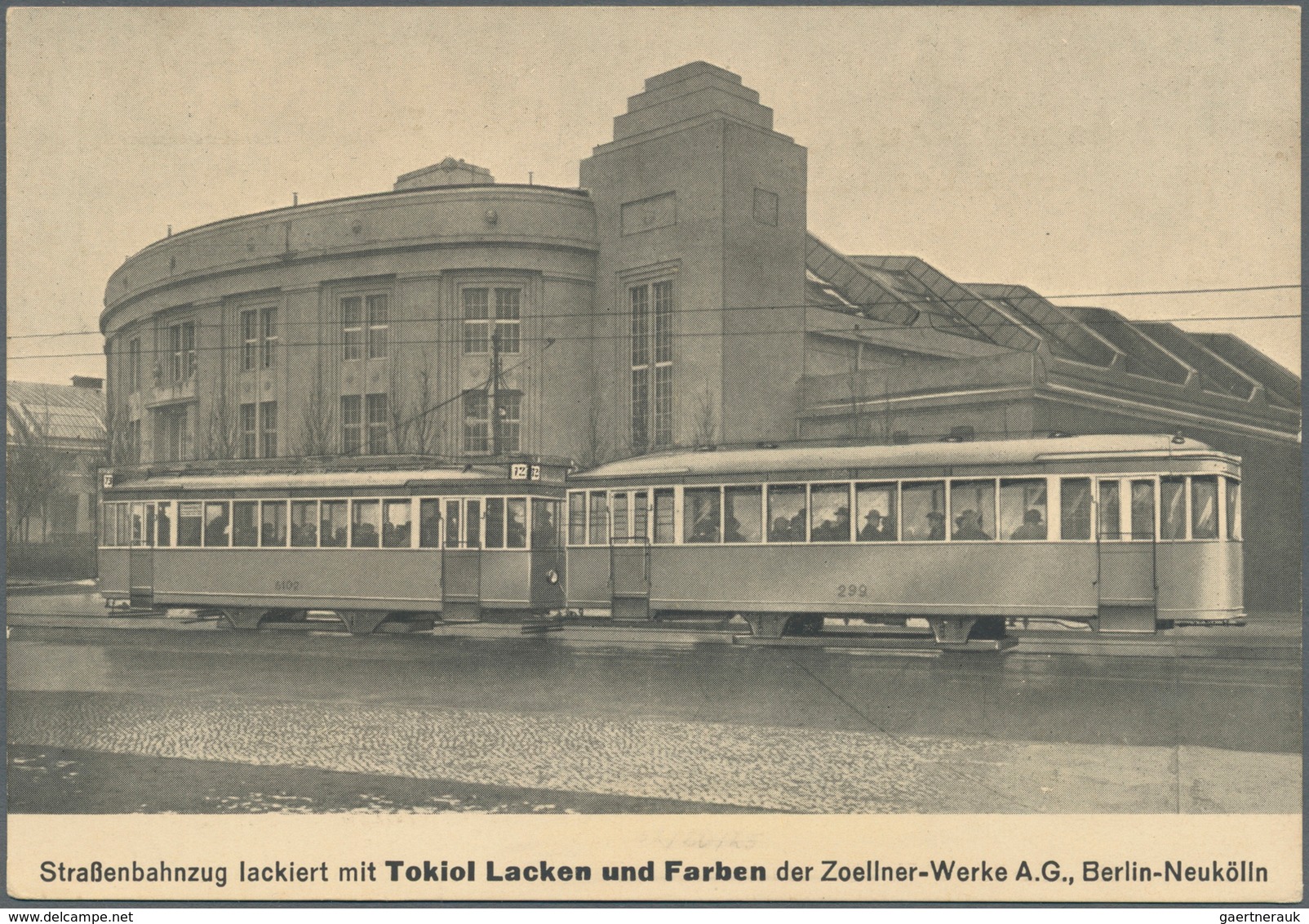 11220 Thematik: Verkehr-Straßenbahn / Traffic-tramway: 1925, Ungebrauchte 5 Pfg. Privatganzsache Zur Autom - Tramways