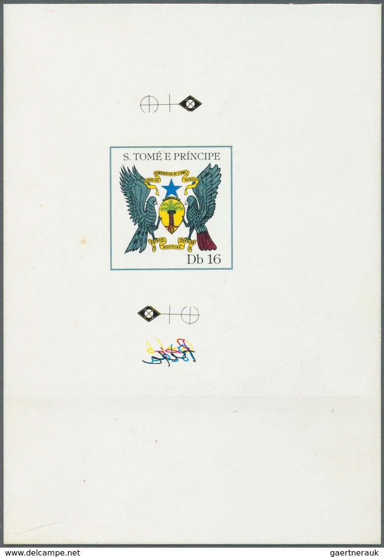 11222 Thematik: Wappen / Emblems: 1988, SAO TOME E PRINCIPE: Coat Of Arms Of Sao Tome E Principe In Nine D - Sonstige & Ohne Zuordnung