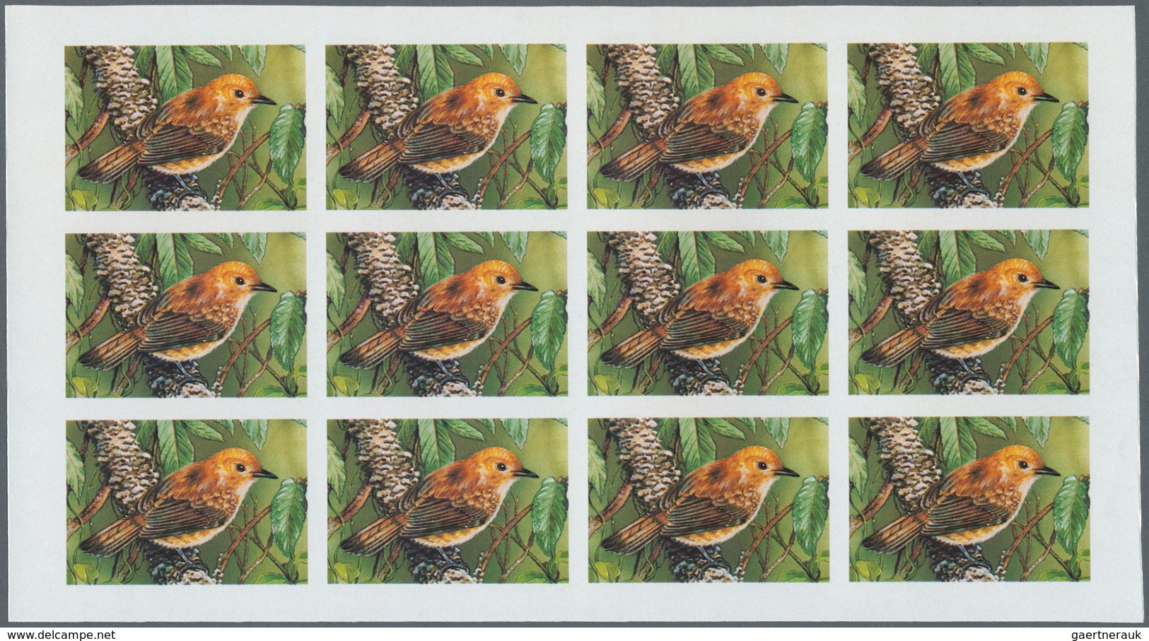 11237 Thematik: WWF: 1989, Birds/pomarea Dimidiata - 2 Items; Progressive Plate Proofs In Miniature Sheets - Sonstige & Ohne Zuordnung