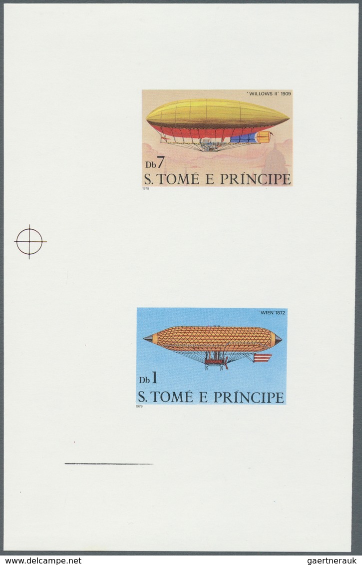 11247 Thematik: Zeppelin / Zeppelin: 1979, SAO TOME E PRINCIPE: History Of Aviation - AIRSHIPS Complete Se - Zeppeline