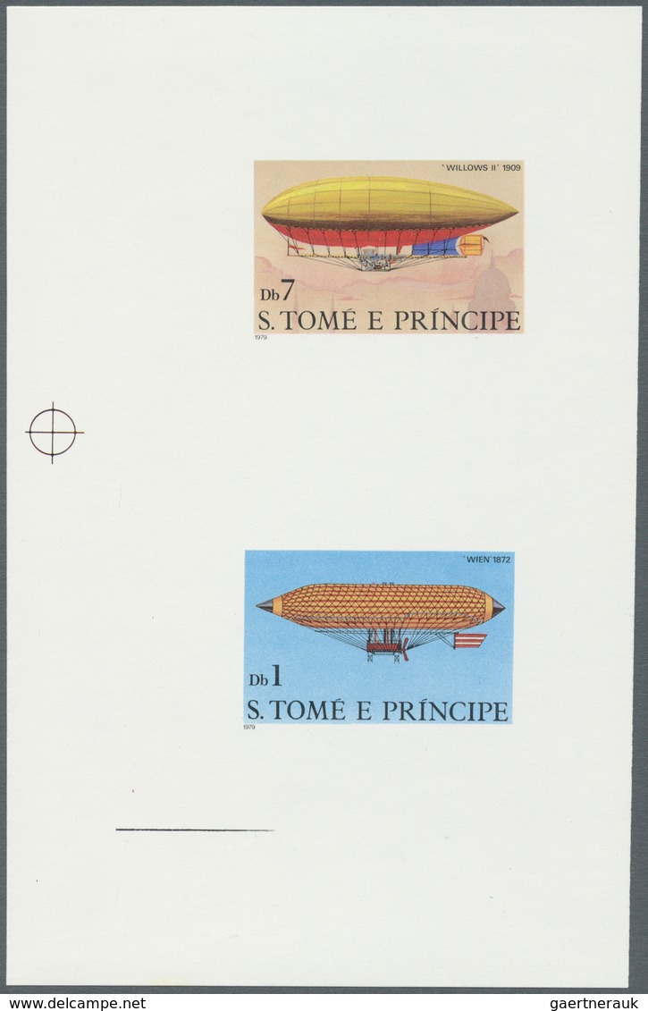 11247 Thematik: Zeppelin / Zeppelin: 1979, SAO TOME E PRINCIPE: History Of Aviation - AIRSHIPS Complete Se - Zeppelins