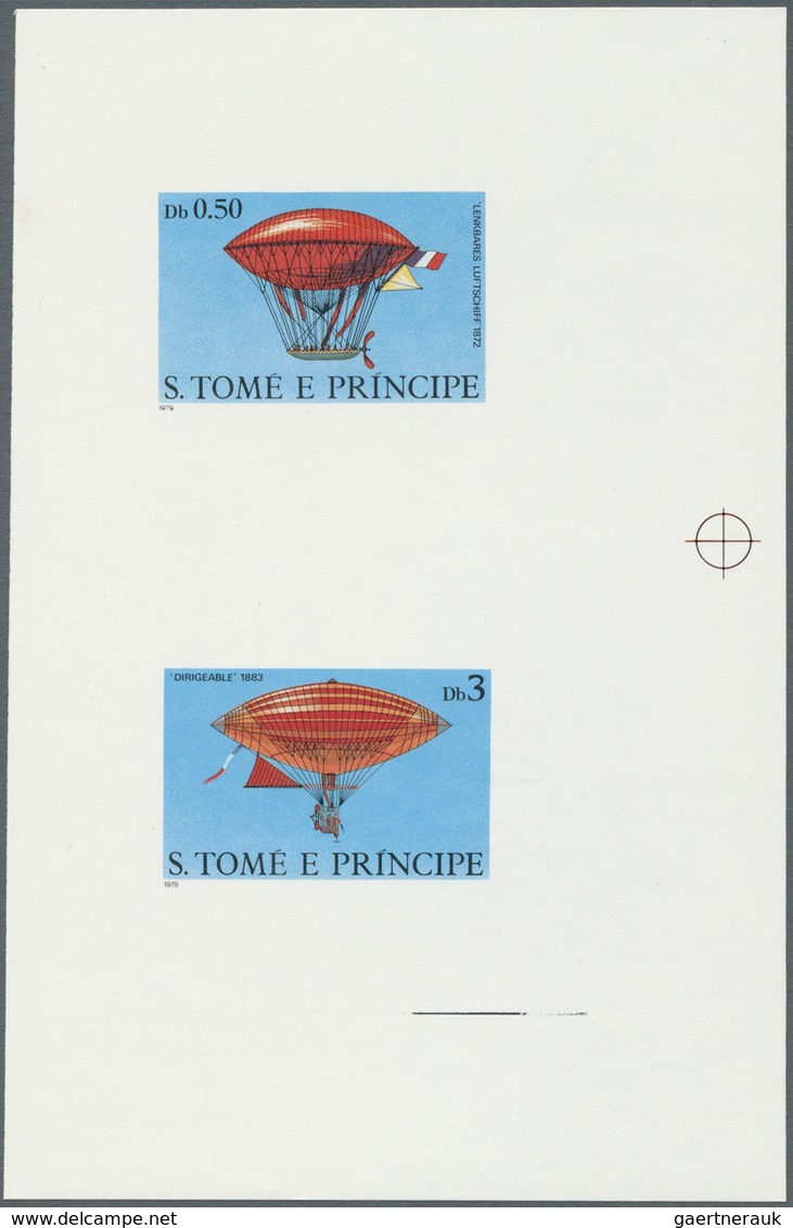 11247 Thematik: Zeppelin / Zeppelin: 1979, SAO TOME E PRINCIPE: History Of Aviation - AIRSHIPS Complete Se - Zeppelins