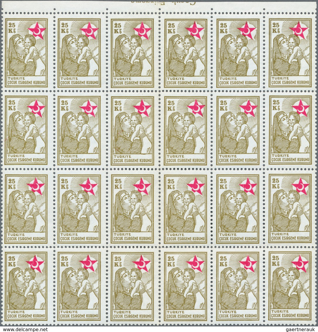 11250 Thematik: Rotes Kreuz / Red Cross: 1940, "Nurse & Child" 24 Complete Set Of Ten Values In Large Bloc - Croix-Rouge