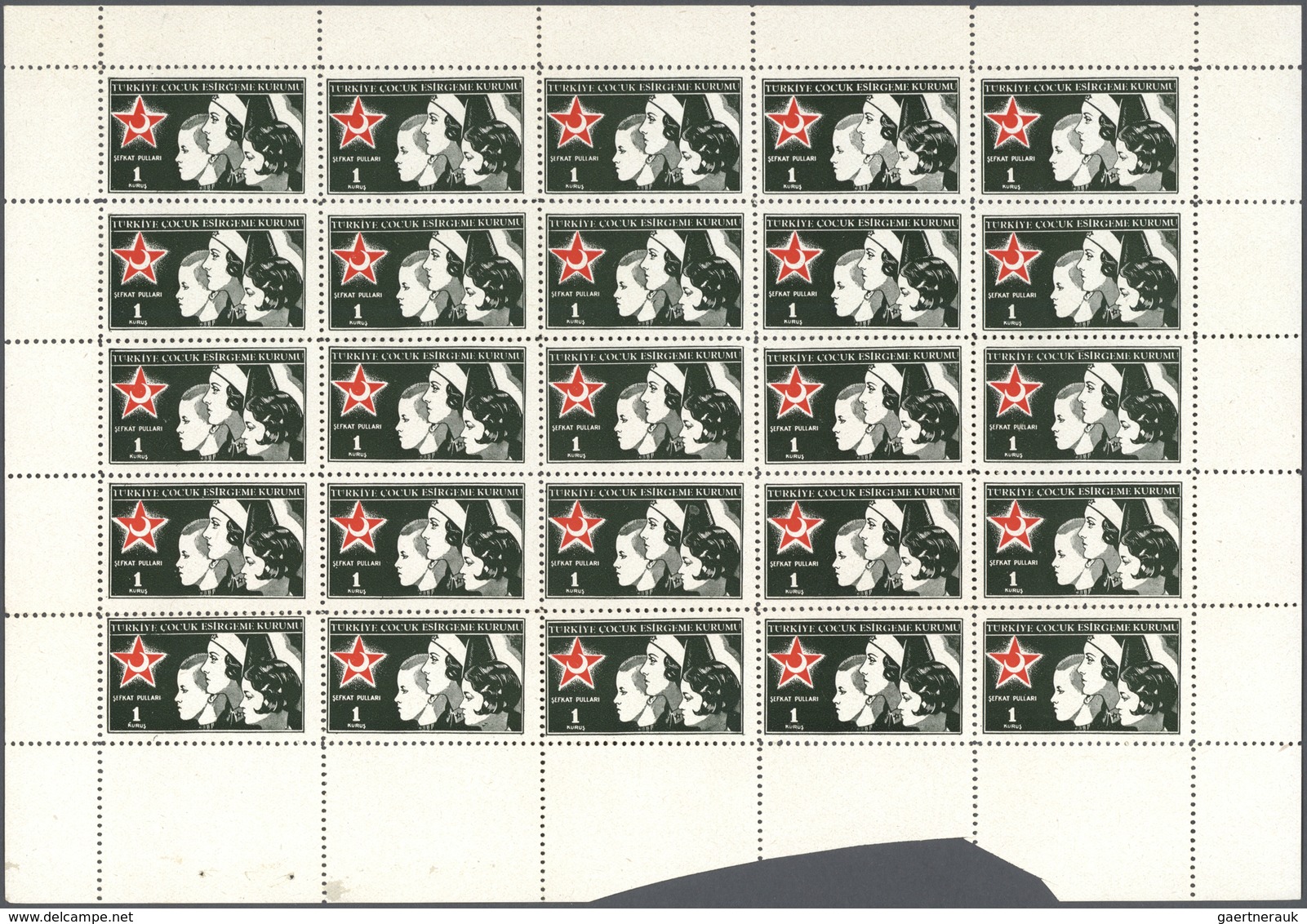 11251 Thematik: Rotes Kreuz / red cross: 1942, set of nine values in mint never hinged sheets of 25 with m