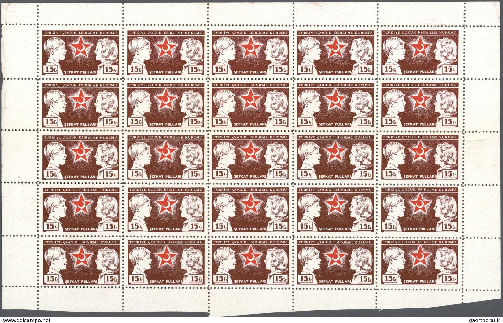 11251 Thematik: Rotes Kreuz / red cross: 1942, set of nine values in mint never hinged sheets of 25 with m