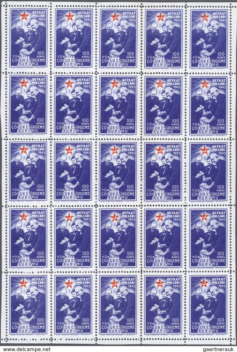 11253 Thematik: Rotes Kreuz / Red Cross: 1944, Set Of Six Values In Mint Never Hinged In Complete Sheets O - Rotes Kreuz