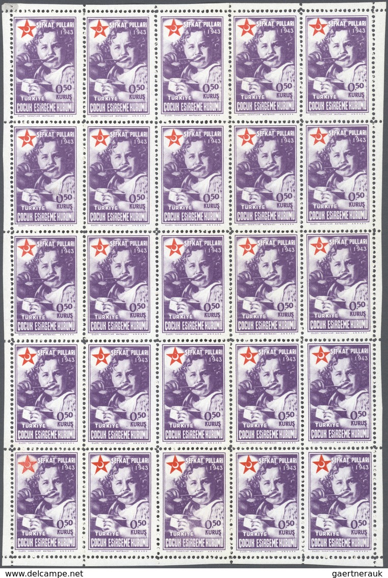 11253 Thematik: Rotes Kreuz / Red Cross: 1944, Set Of Six Values In Mint Never Hinged In Complete Sheets O - Rotes Kreuz