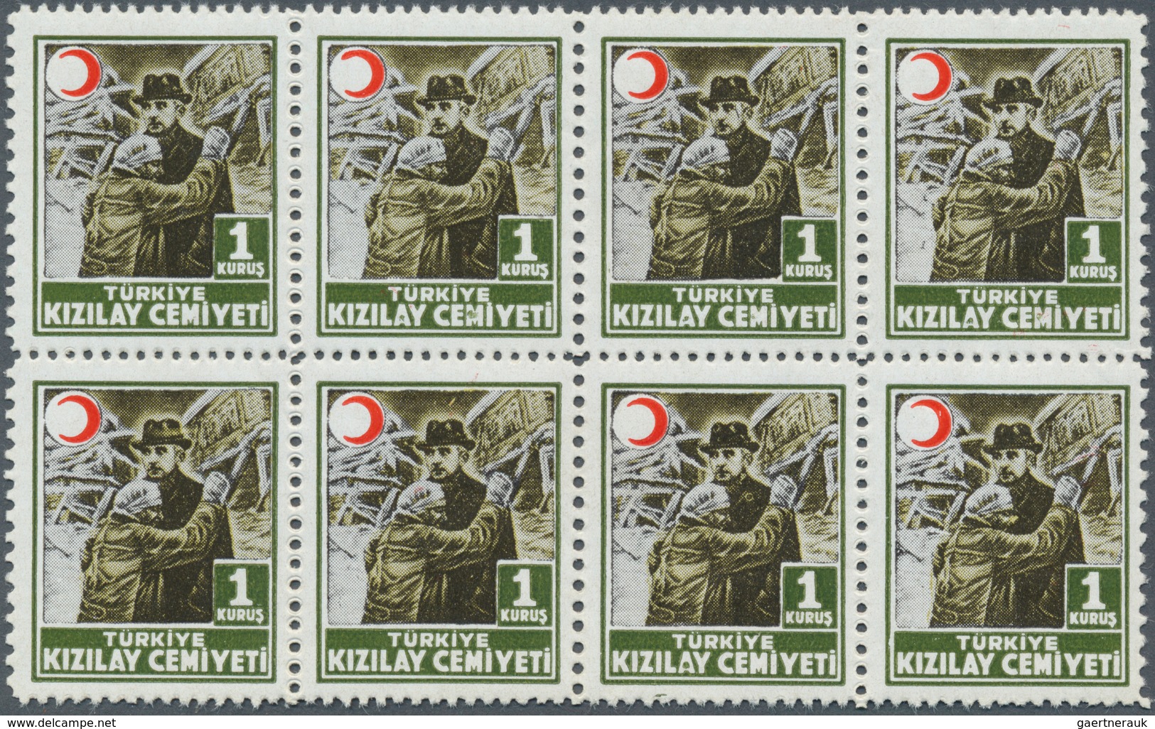 11254 Thematik: Rotes Kreuz / Red Cross: 1944, Complete Set Of 7 Values In Mint Never Hinged Blocks Of Eig - Croix-Rouge