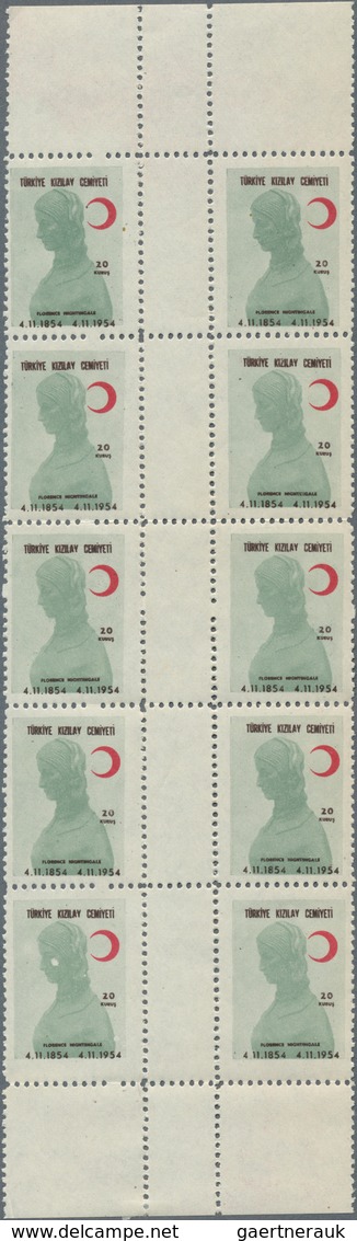 11256 Thematik: Rotes Kreuz / Red Cross: 1954, "FLORENCE NIGHTINGALE" Complete Set Of Three Values In Gutt - Croix-Rouge