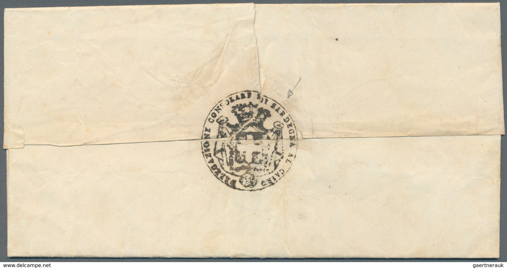 11308 Ägypten - Vorphilatelie: 1859, Entire Letter From The Sardinian Consulat In Cairo (superb Strike Of - Vorphilatelie