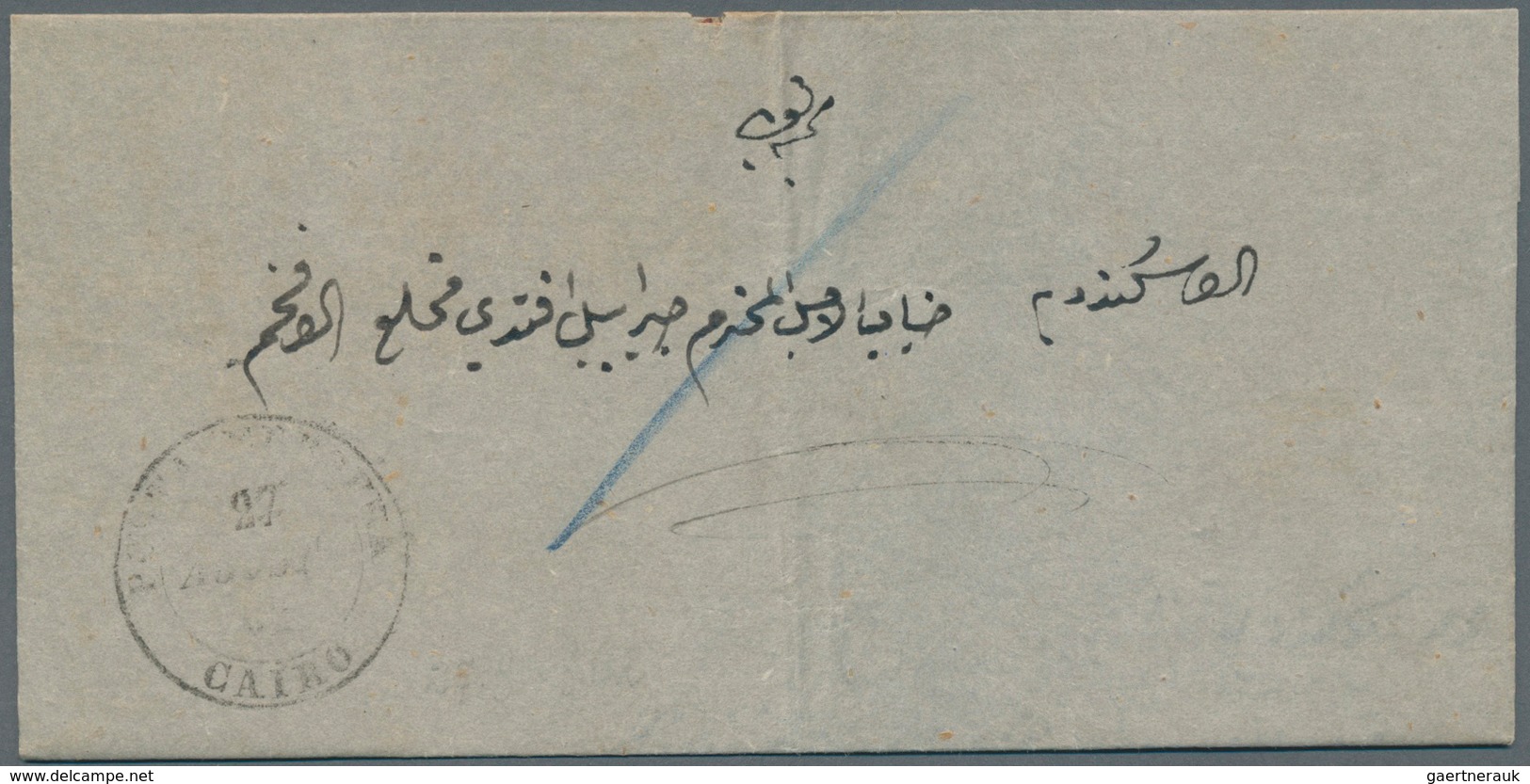 11318 Ägypten: 1862/64, Four Entire Letters With Circled "POSTA EUROPEA" Datestamps, 1861 From Alexandria - 1915-1921 Britischer Schutzstaat