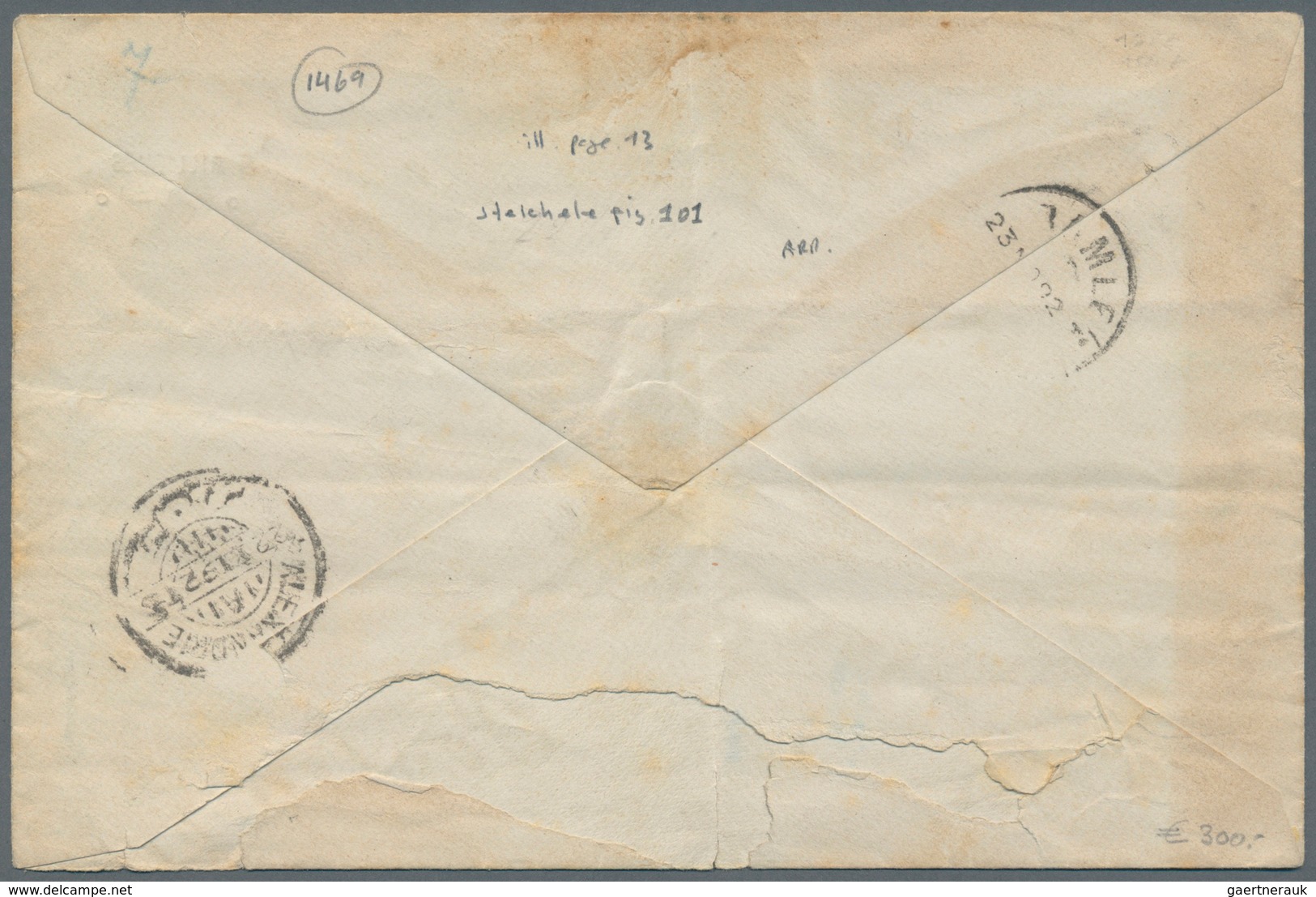 11375 Ägypten: 1892, PS Envelope 2pia. Orange Used From Ariche To Alexandria, Cancelled With "ARICHE/19 XI - 1915-1921 Britischer Schutzstaat