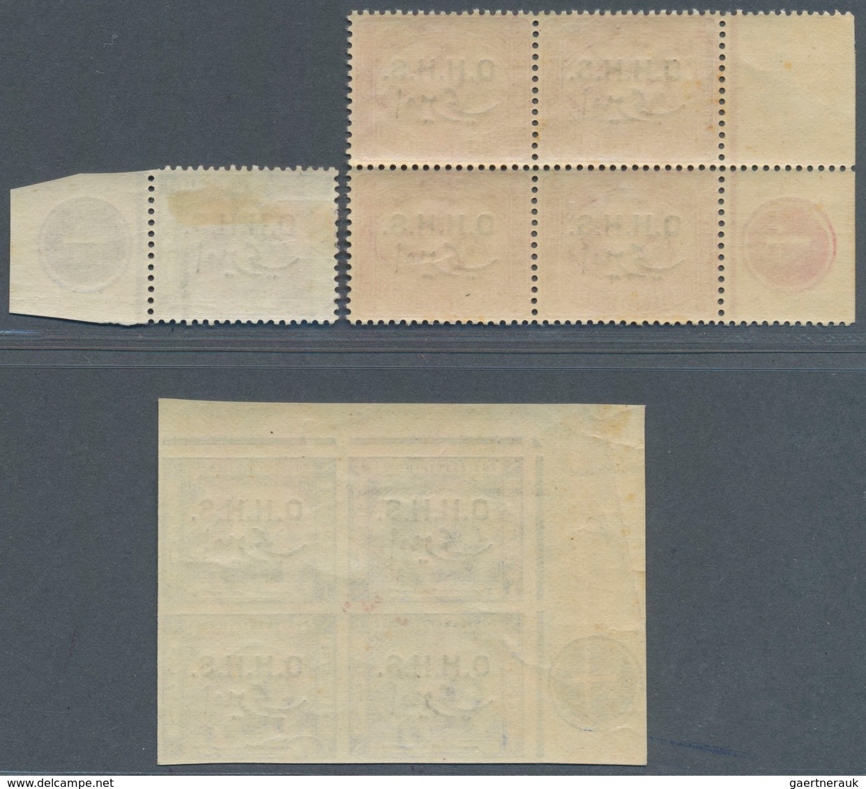 11486 Ägypten - Dienstmarken: 1907, Pyramides Stamps With Bilingual De La Rue Opt. 'O.H.H.S.' With 5m. Ros - Service