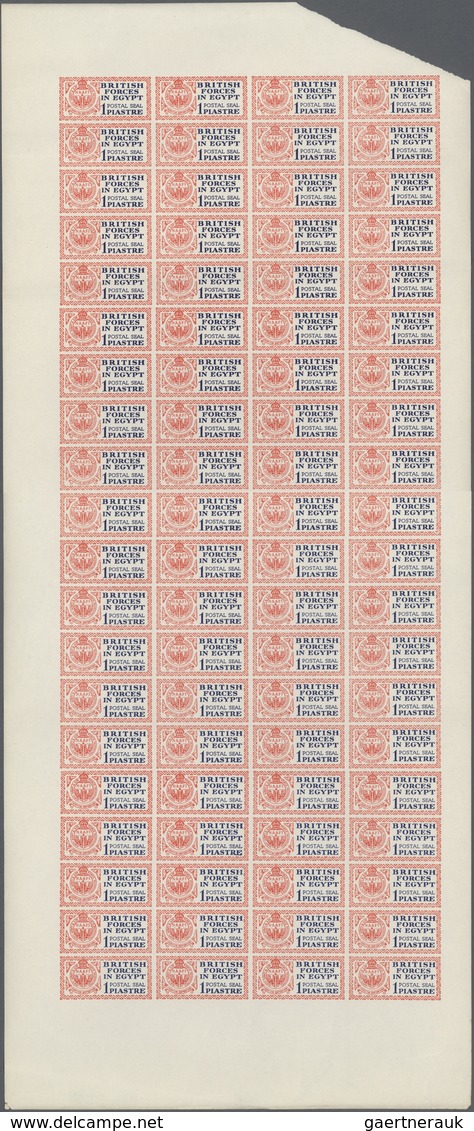 11494 Ägypten - Militärpostmarken: 1932, 1pi. Deep Blue/red "POSTAL SEAL", Imperforate Proof On Gummed Pap - Autres & Non Classés