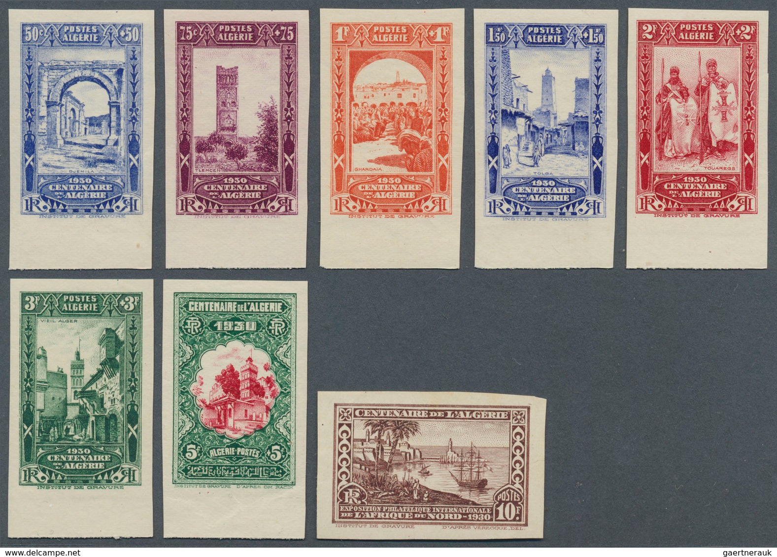 11547 Algerien: 1930, 100 Years Algerian Membership To France Com. Set Of 13 Stamps Mint Some Never Hinged - Algerien (1962-...)
