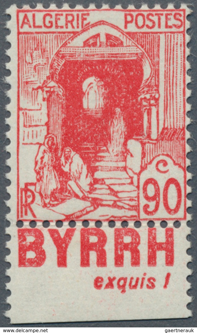 11560 Algerien: 1939. NON-ISSUED "90c Rue De La Casbah" Red Without Overprint. Margin At Lower Side Inscri - Algerien (1962-...)