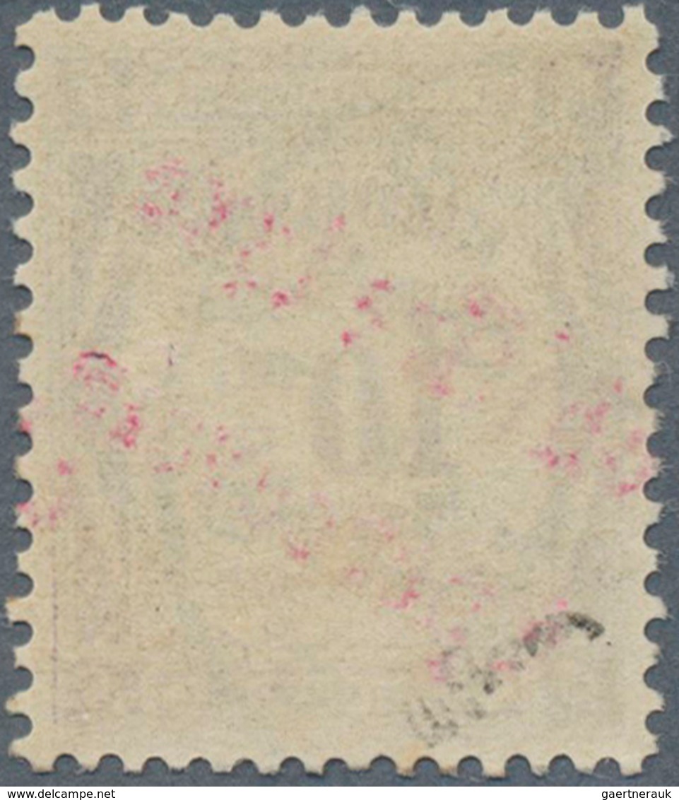 11580 Algerien - Portomarken: 1918, 10 C. Recovery Violet Overprint , Used, Signed. Maury 750,- ? - Algérie (1962-...)