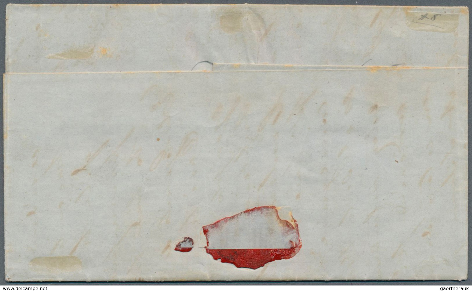 11605 Argentinien: 1865, 5c. Pale Brownish Red, 3rd Printing, Two Copies With Blurred Printing (one Stamp - Autres & Non Classés