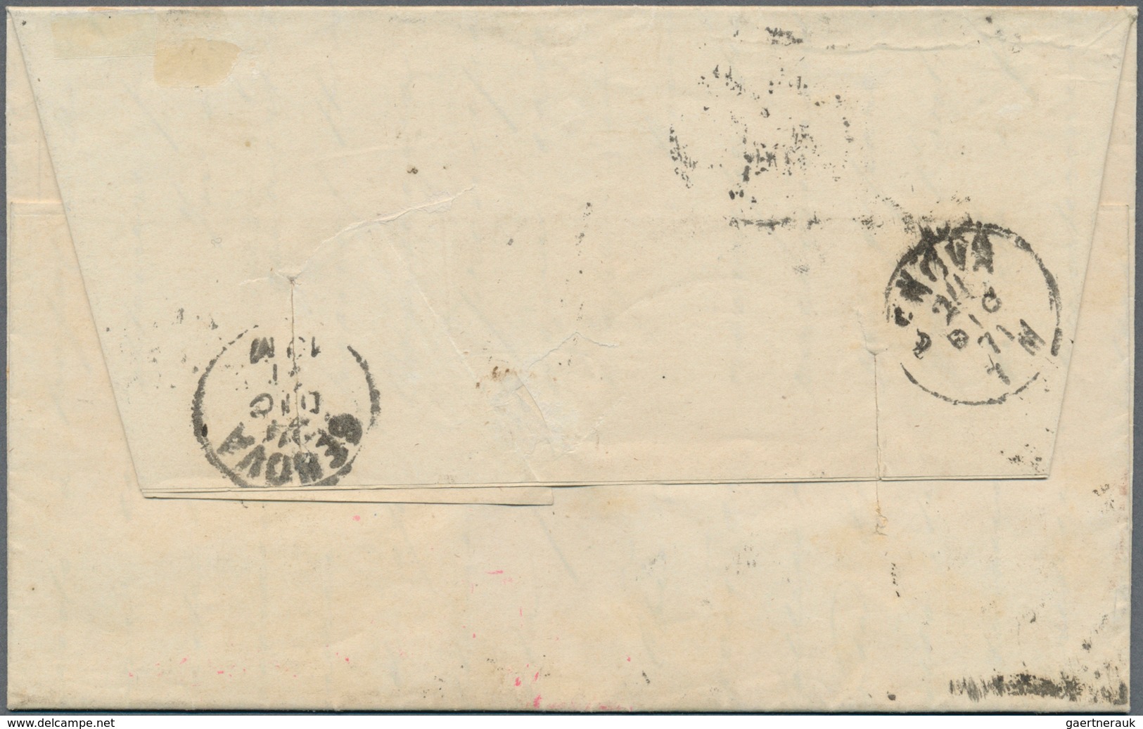 11605G Argentinien: 1871, 5c. Vermillion, Single Franking On (disinfected) Lettersheet With Complete Messag - Autres & Non Classés