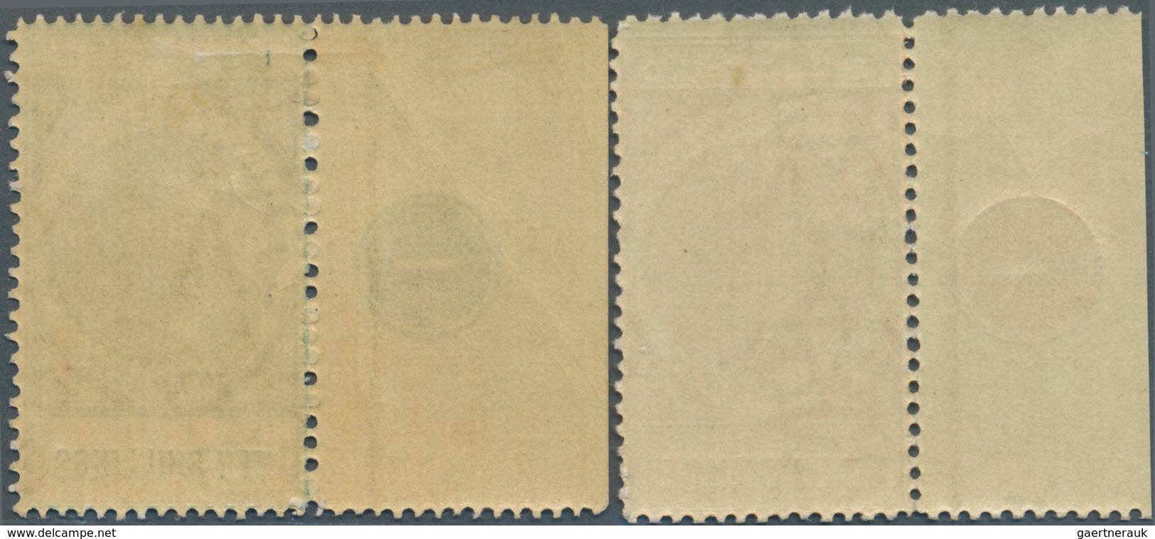 11652 Südaustralien: 1902, QV Long Toms With Thin Postage 10d. Dull Yellow And 10s. Green Both From Left M - Briefe U. Dokumente