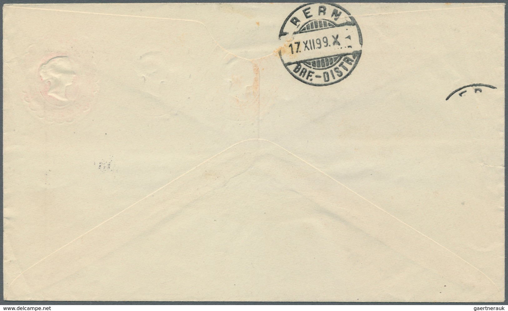 11663 Tasmanien - Ganzsachen: 1899, 2 X 1/2 D Orange + 1 D Red QV In Horizontal Row, Private Postal Statio - Lettres & Documents