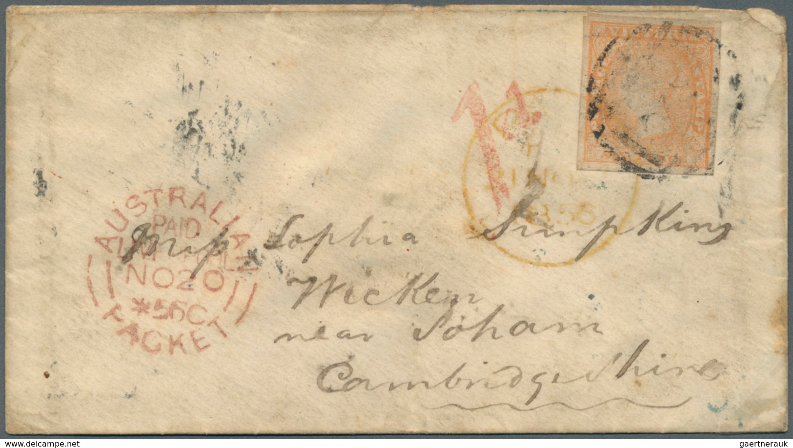 11668 Victoria: 1856/1857, Three Covers, One Folded Entire And One Cover Front Each Bearing Woodblocks 6d - Briefe U. Dokumente