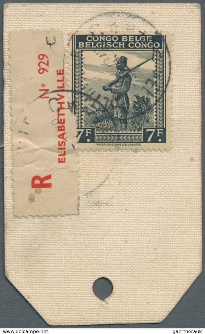 11719 Belgisch-Kongo: 1947, 3,50 F Blue "C.A.Labermont" And 7 F Black Definitive, Mixed Franking On Parcel - Altri & Non Classificati