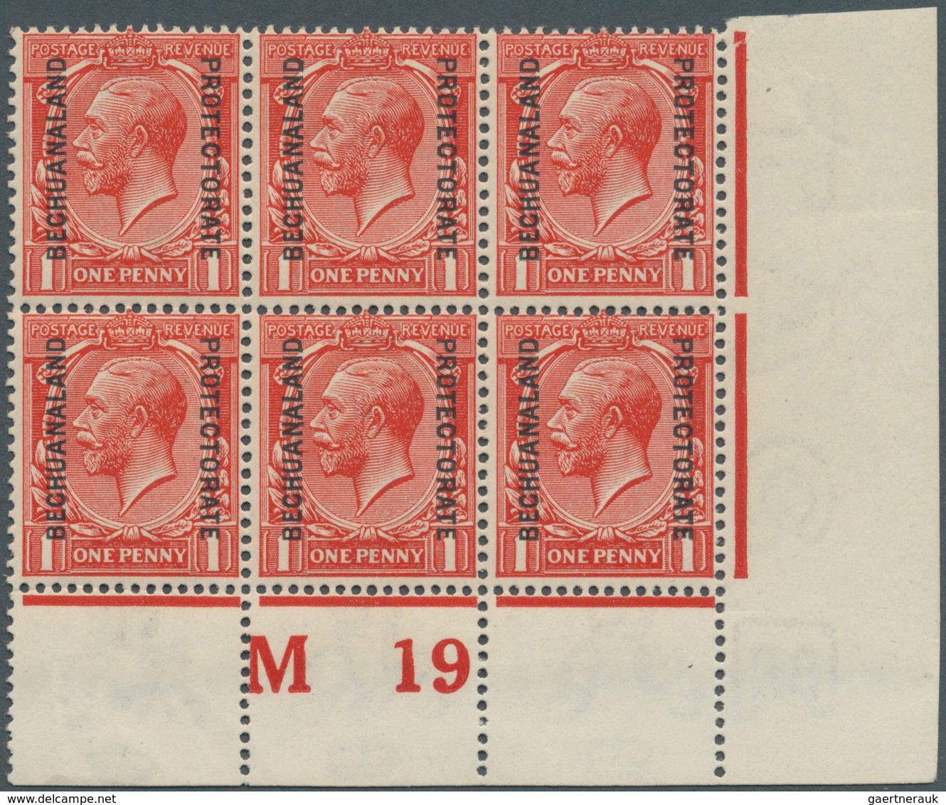 11728 Betschuanaland: 1915, KGV 1d Scarlet With Wmk. Simple Cypher Optd. 'Bechuanaland / Protectorate' Blo - 1885-1964 Protectorat Du Bechuanaland