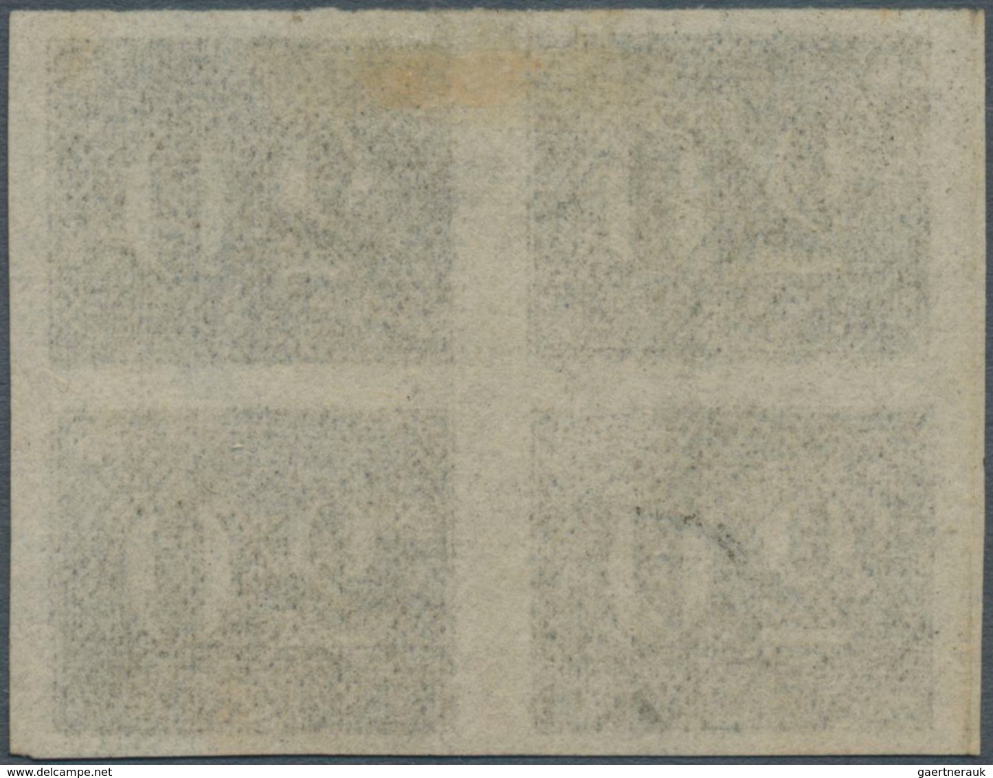 11744 Brasilien: 1849, Verticais, 20r. Black, Block Of Four, Full To Wide Margins, Used With Erased Penstr - Sonstige & Ohne Zuordnung