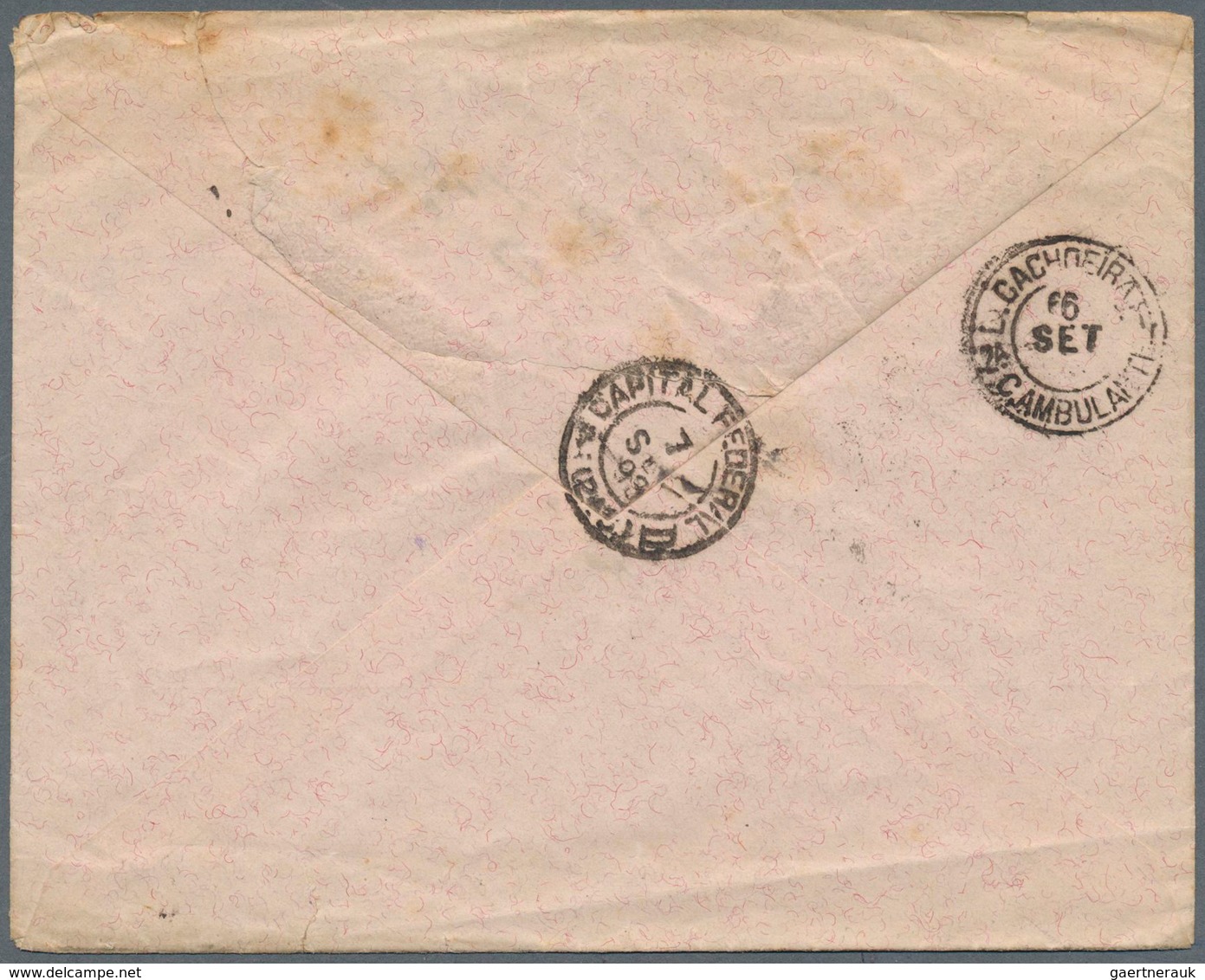 11756 Brasilien: 1893, Business Letter Sent From RIO VERDE Franked With Bisected 100 Reis To Rio De Janeir - Altri & Non Classificati