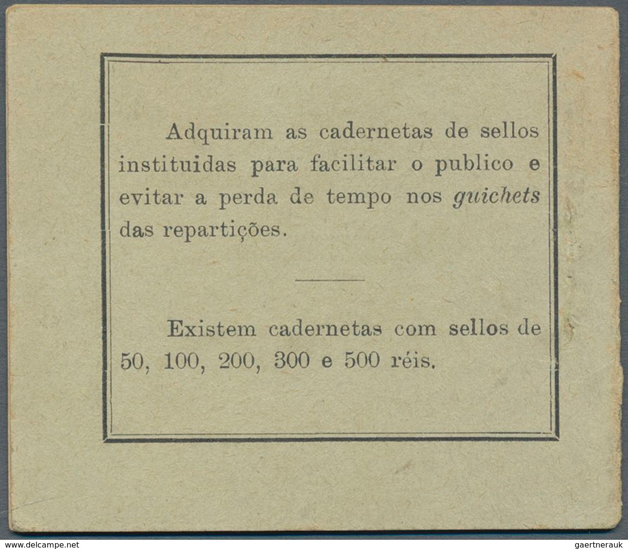 11766 Brasilien: 1920-22, Booklet CD-4 Black On Green Olive Complete 6$900, Containing Five Different Book - Autres & Non Classés