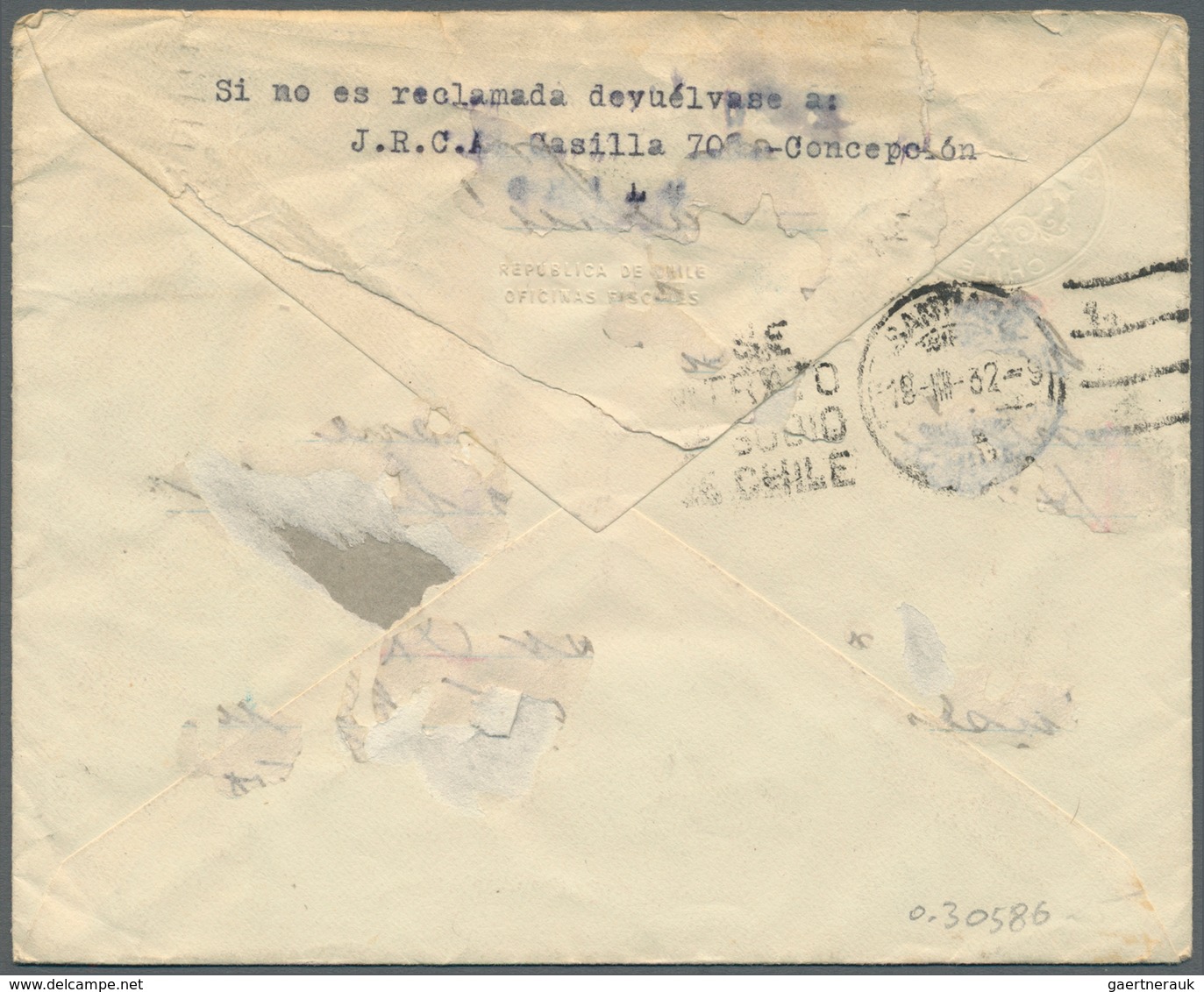 11855 Chile: 1904/1932, CAMARA DE DIPUTADOS, four used envelopes with embossed imprint "Camara De Diputado