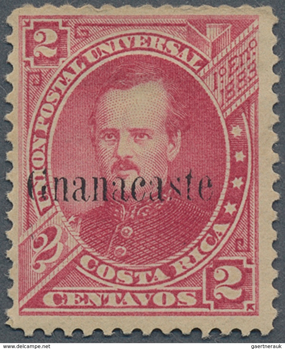 11877 Costa Rica - Ausgabe Für Guanacaste: 1885, 2 C. Karmin Mit Fehldruck "Gnanacaste", Scott 2a. - Costa Rica