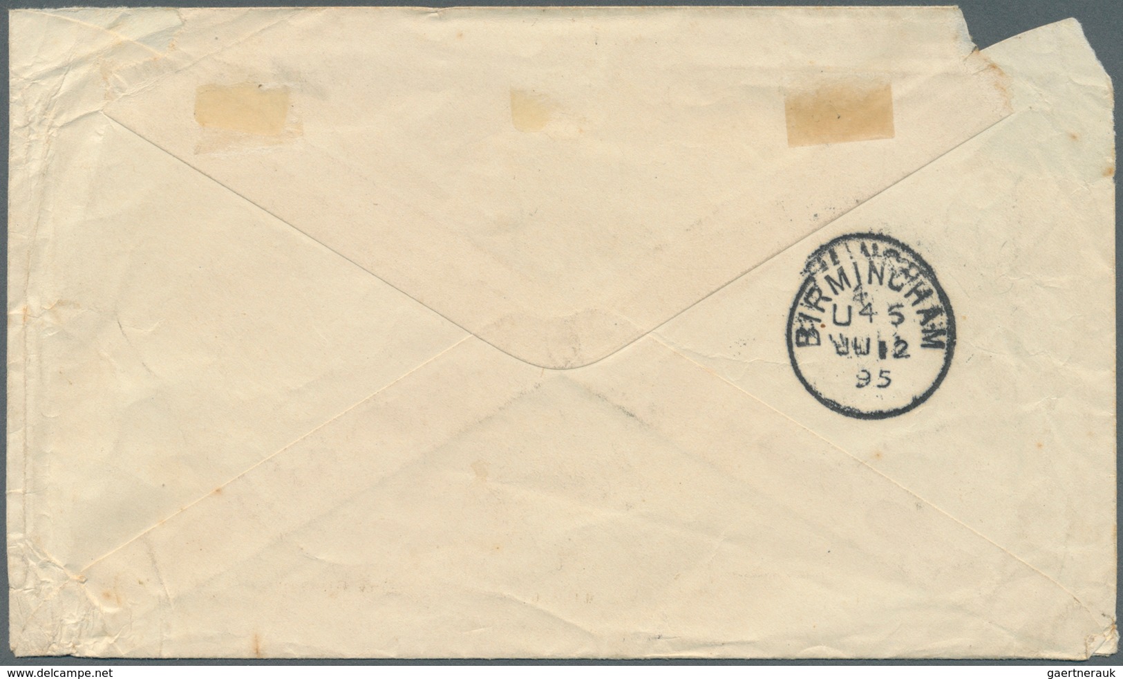 11898 Dänisch-Westindien: 1895, 10 C./50 C. Tied "ST. THOMAS 28/5 1895" On Cover To England W. June 12 Bir - Dänische Antillen (Westindien)