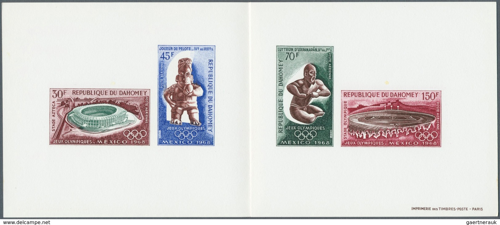 11903 Dahomey: 1967/70 (ca.), Lot Of Eleven Imperforated Single Die Proofs /Epreuve De Luxe Incl. Issues M - Autres & Non Classés