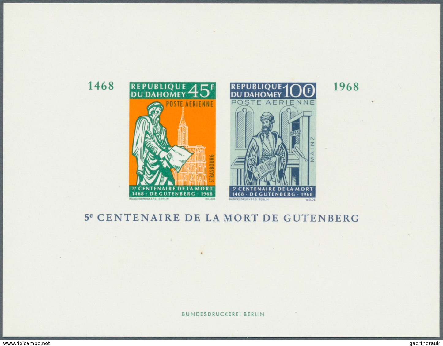 11903 Dahomey: 1967/70 (ca.), Lot of eleven imperforated single die proofs /Epreuve de Luxe incl. issues M