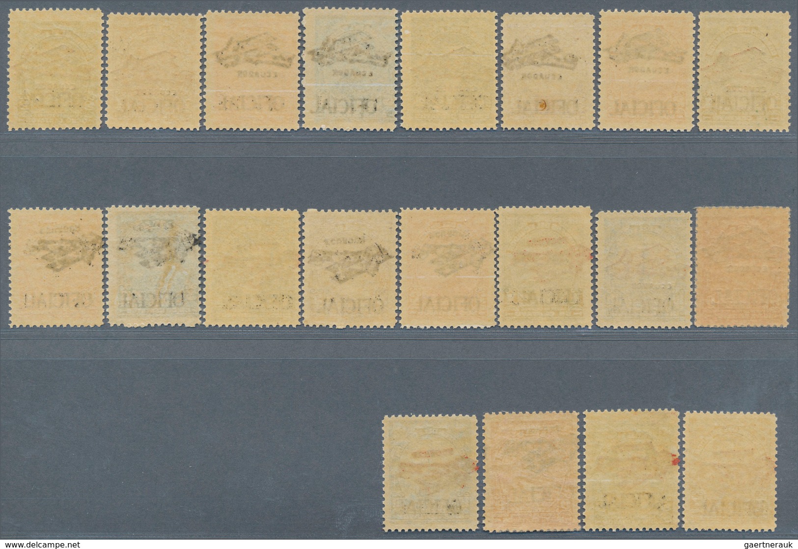 11909 Ecuador - Dienstmarken: 1929, Flight Quito-Ibarra, Airmail Overprint On Officials 1c. To 10c., Two C - Equateur