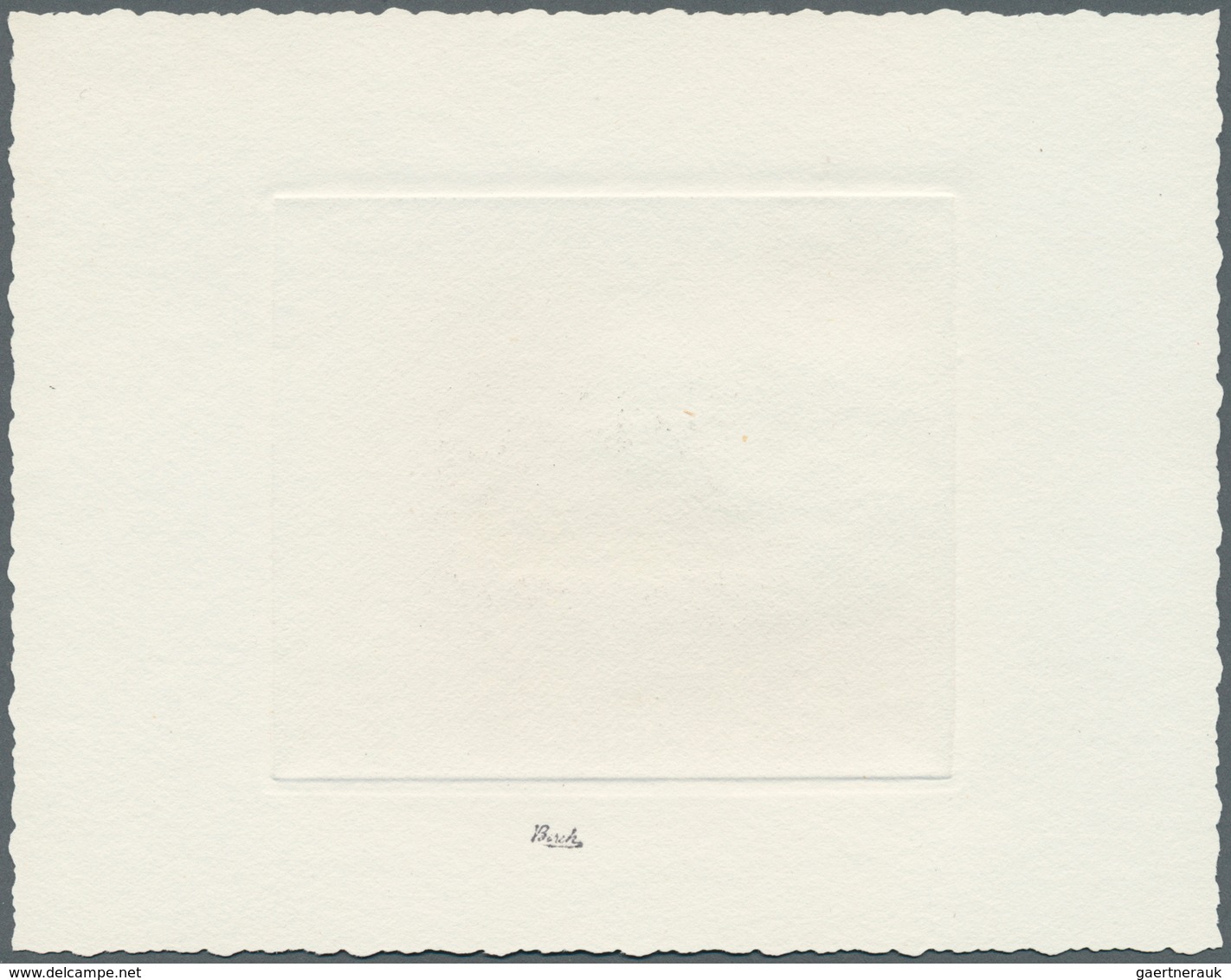 11931 Fezzan: 1946, 2fr. Fort De Sebha, Epreuve D'artiste In Black On White Paper, With Signature Cortot. - Lettres & Documents