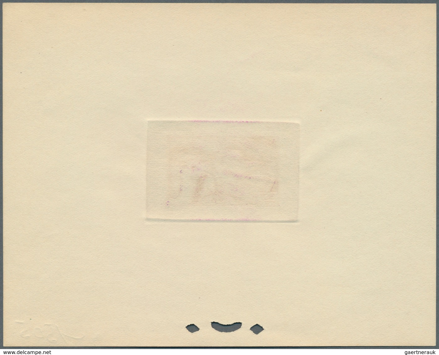 11936 Fezzan: 1946, 50fr. Map/Camel Horseman, Four Epreuve In Bue, Orange-red, Dark Green And Purple. Maur - Briefe U. Dokumente