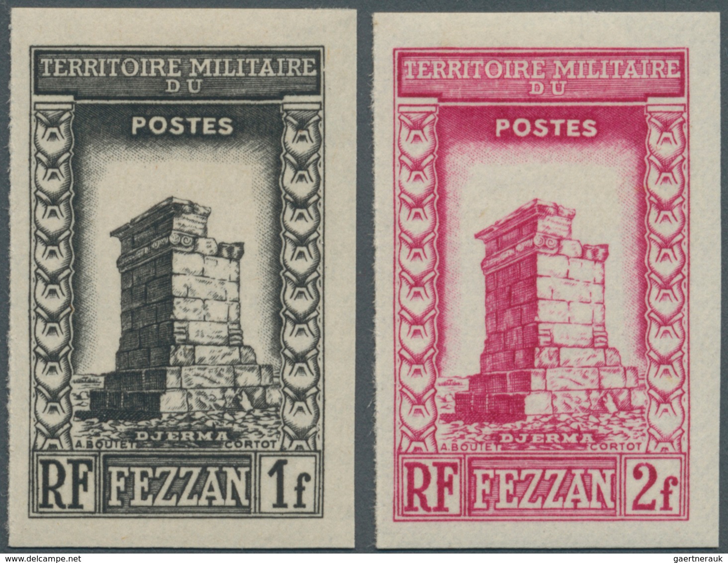 11939 Fezzan: 1949, Imperf Complete Set Of 11 Values, Mint Hinged, Fine And Scarce, Sassone Catalogue Valu - Briefe U. Dokumente