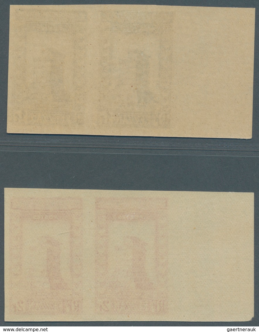 11942 Fezzan: 1949, Definitives Pictorials/Officers, 1fr. To 50fr., Complete Set Of Eleven Values IMPERFOR - Briefe U. Dokumente