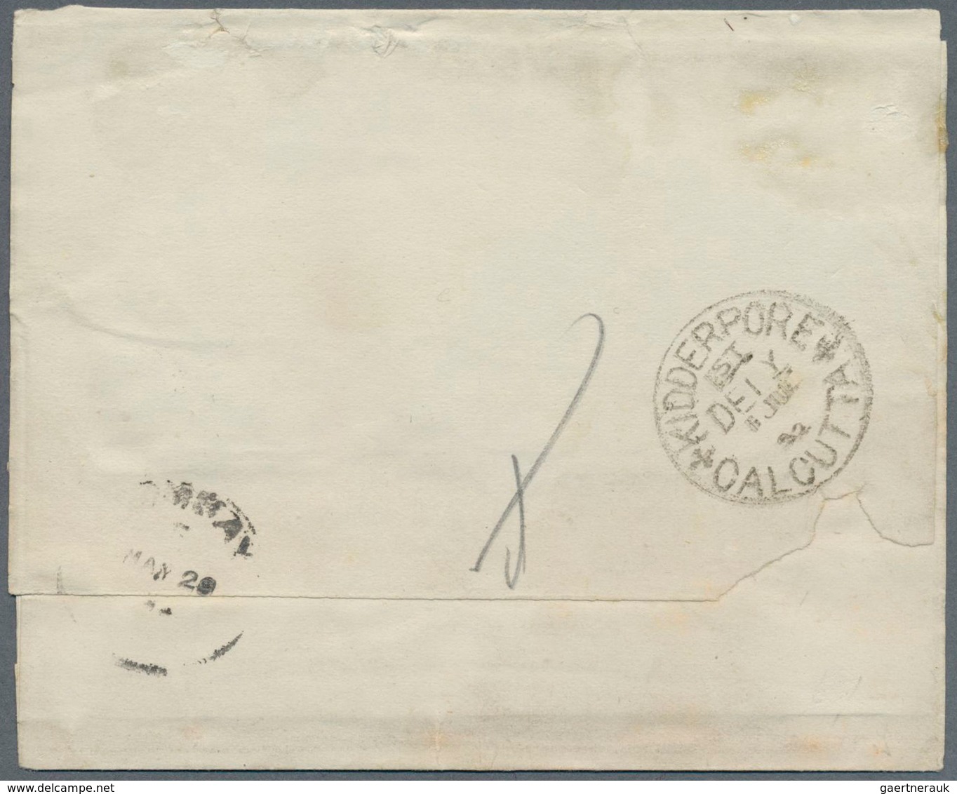 11962 Fiji-Inseln: 1884 Postal Stationery Official Wrapper Used To Calcutta, India In 1892, Cancelled By T - Fidji (...-1970)