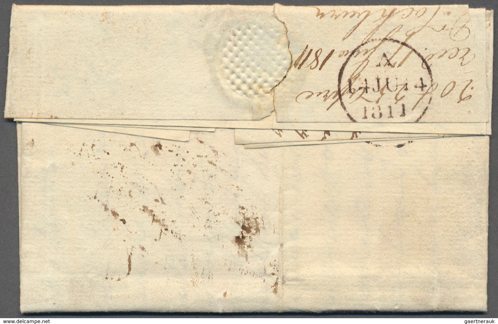 12021 Grenada: 1811. Stampless Envelope Addressed To Edinburgh Written From Grenada Dated '20th April 1811 - Grenada (...-1974)