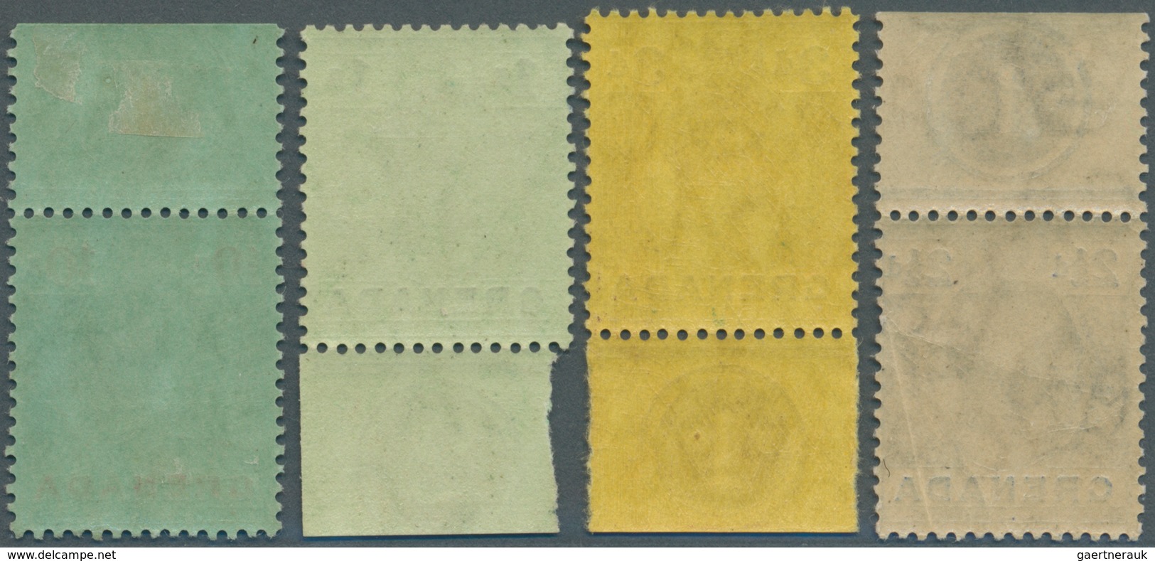 12024 Grenada: 1913, KGV Definitives With Wmk. Mult Crown CA Six Different Stamps Incl. Singles 2½d. Blue, - Grenada (...-1974)