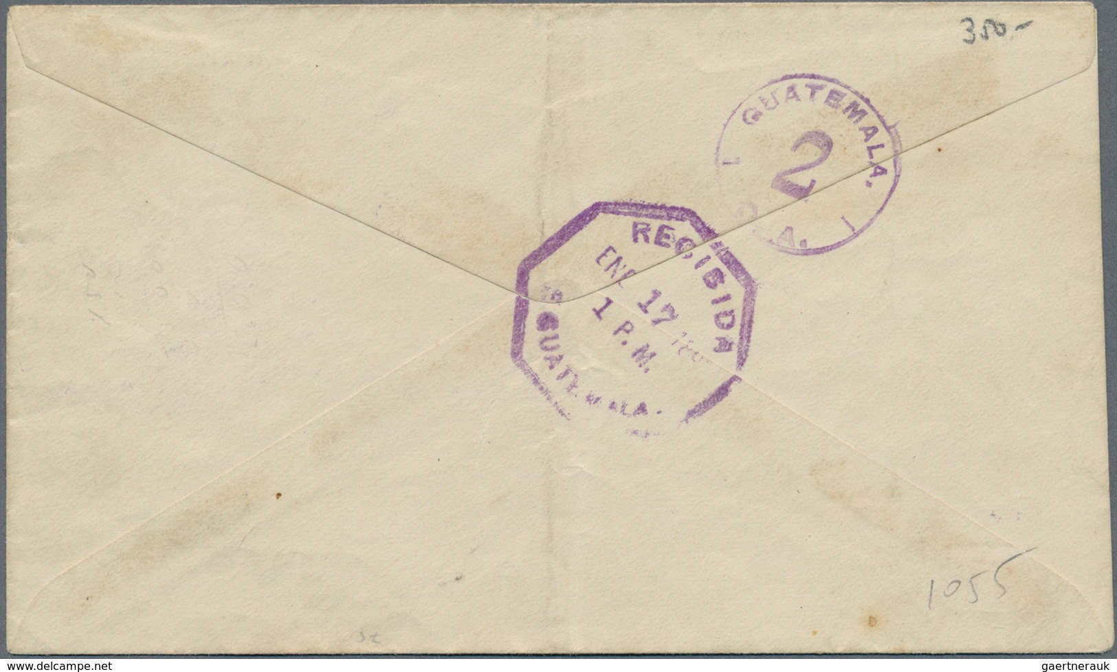 12036A Guatemala: 1897, 2c. Brown/green Uprating A Stationery Envelope 6c. Black/salmon, Domestic Usage Fro - Guatemala